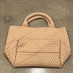 Woven Tote Bag in Taupe Beige
